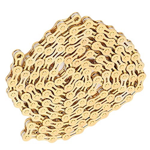 SUNGOOYUE Cadena de Bicicleta de Montaña de 8 Velocidades, Eslabones Ligeros de 116L, Cadena de Bicicleta de Rápido Semihueca para Bicicleta de Montaña, Bicicleta de Carretera