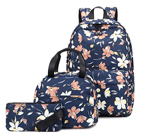 Joymoze Cute Bookbag with Lunch Bag and Pencil Purse Girl Backpack Set Lily