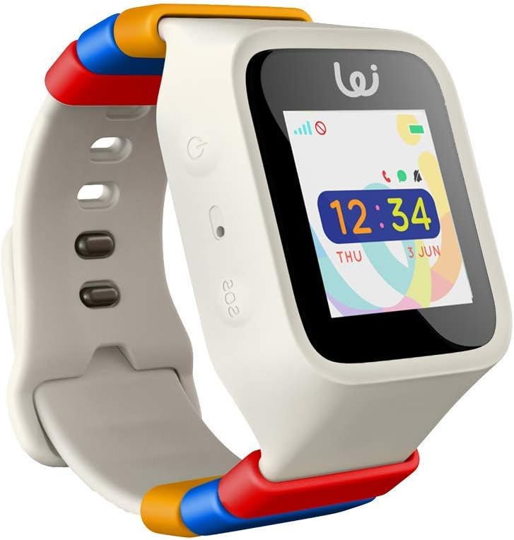 iGPSiGPS Wizard Smart Watch for Kids with a Three UK SIM Card - Live GPS Tracking - Cellular Voice & Text - Water Resistant - SOS, Danger Zone & Device Removal Alerts - LED Touch Screen Display (White)