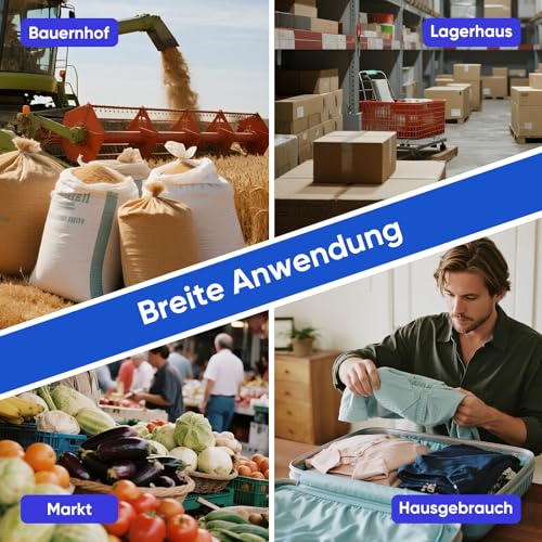 RAOYAN Paketwaage 300kg Plattformwaage 20g Genauigkeit Briefwaage, Kofferwaage für Pakete/Lager/Gepäck,Paketwaage mit LCD/Hold/Tara Funktion, Batterien&Typ-C