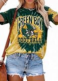 Football Shirts for Women Game Day Tee Football Team Fans Short Sleeve Tops