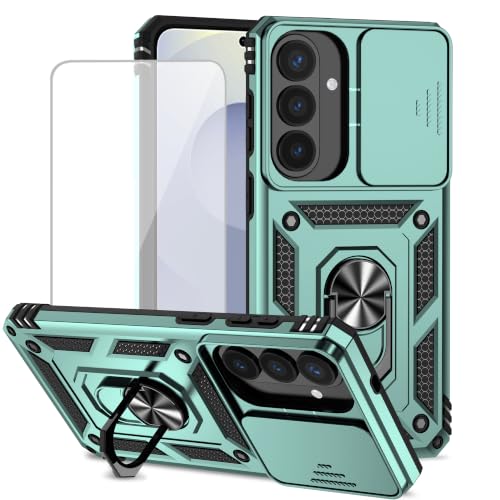 Coque Samsung S26+ magnétique avec protège caméra coulissant et anneau de voiture
