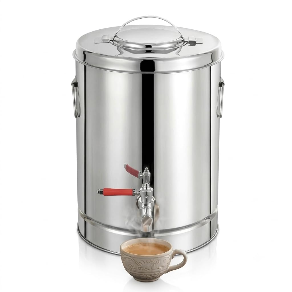 MAHAA Stainless Steel Tea Urn - Keep Chai Hot! -1 MAHAA Stainless Steel Tea Urn - Keep Chai Hot! -1