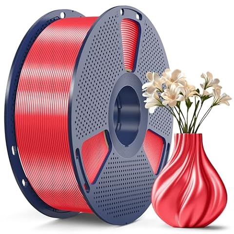 SUNLU Silk PLA+ Filament, Shiny Metallic Silk 3D Filament 1.75mm