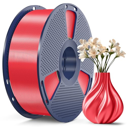 SUNLU Silk PLA+ Filament, Shiny Metallic Silk 3D Filament 1.75mm