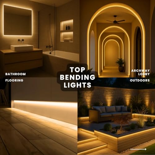 Image of Trendy Illumina Flexible Led Light Silicone Profile 25x17mm | 5 Meter Bendable Ceiling Lighting Channel | Curve & Round Ceiling Design | Modern Architectural Ceiling Light Solution (Without Led Strip)