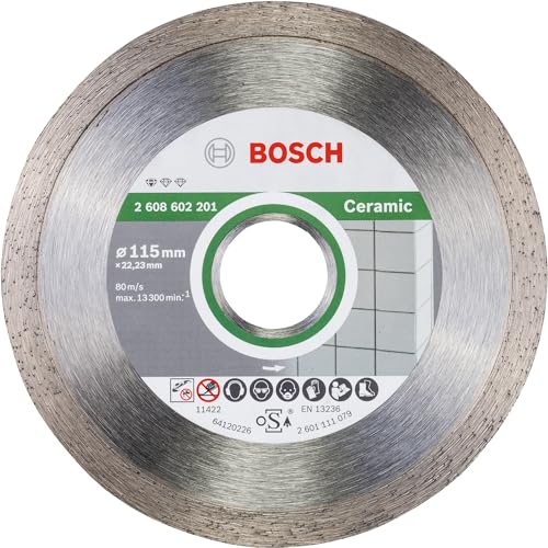 Bosch 10x Diamanttrennscheibe Standard for Ceramic (für Stein, Keramik, Fliesen, Marmor, Ø 115 x 22,23 x 1,6 x 7 mm… – Ansicht 1