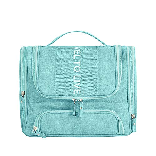 Preisvergleich Produktbild Serious Lamp Kulturbeutel Reise Kulturtasche, Waschbeutel Wasserdicht Kosmetiktasche mit Haken für Damen und Herren,Cyan