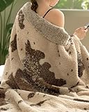 Picture of blunique Cow Throw Blanket for Couch Bed Sofa Ultra Soft Cozy Cow Pattern Animal Print Blanket, Lightweight Western Decor Plush Throw, Blanket for Women & Teen Girls 50x60 Inches Brown