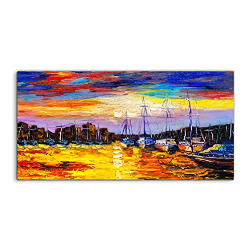 Image acrylique Boat Sunset pour sublimer l'ambiance du salon