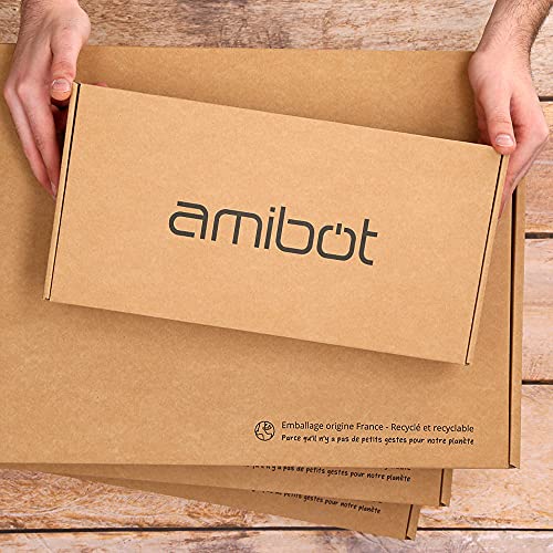 AMIBOT Animal Origin - Robots Aspirateurs et laveurs connecté iOS/Android spécial Poils d'animaux (dessiné et assemblé en France, 25% d'origine Européenne, Capot en Bois de chêne véritable) - Image 7