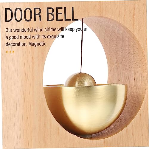 Image of Ritmo Shopkeepers Bell for Door Opening Wood Shopkeepers Bell for Door Durable Magnetic Doorbell Door Entry Alert Chime Unique Attached Bell Hanging Decoration for Business Entrance (A)