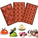 RMENOOR 3 Pcs Moule Silicone Demi Sphère Moule Silicone Micro Onde Moule Flexible Demi Sphère Moule Sphère 3d Moule Gâteau Demi Sphère avec 6/15/24 Trous Demi-Cercle pour Gâteaux Gelée Pudding Bonbon