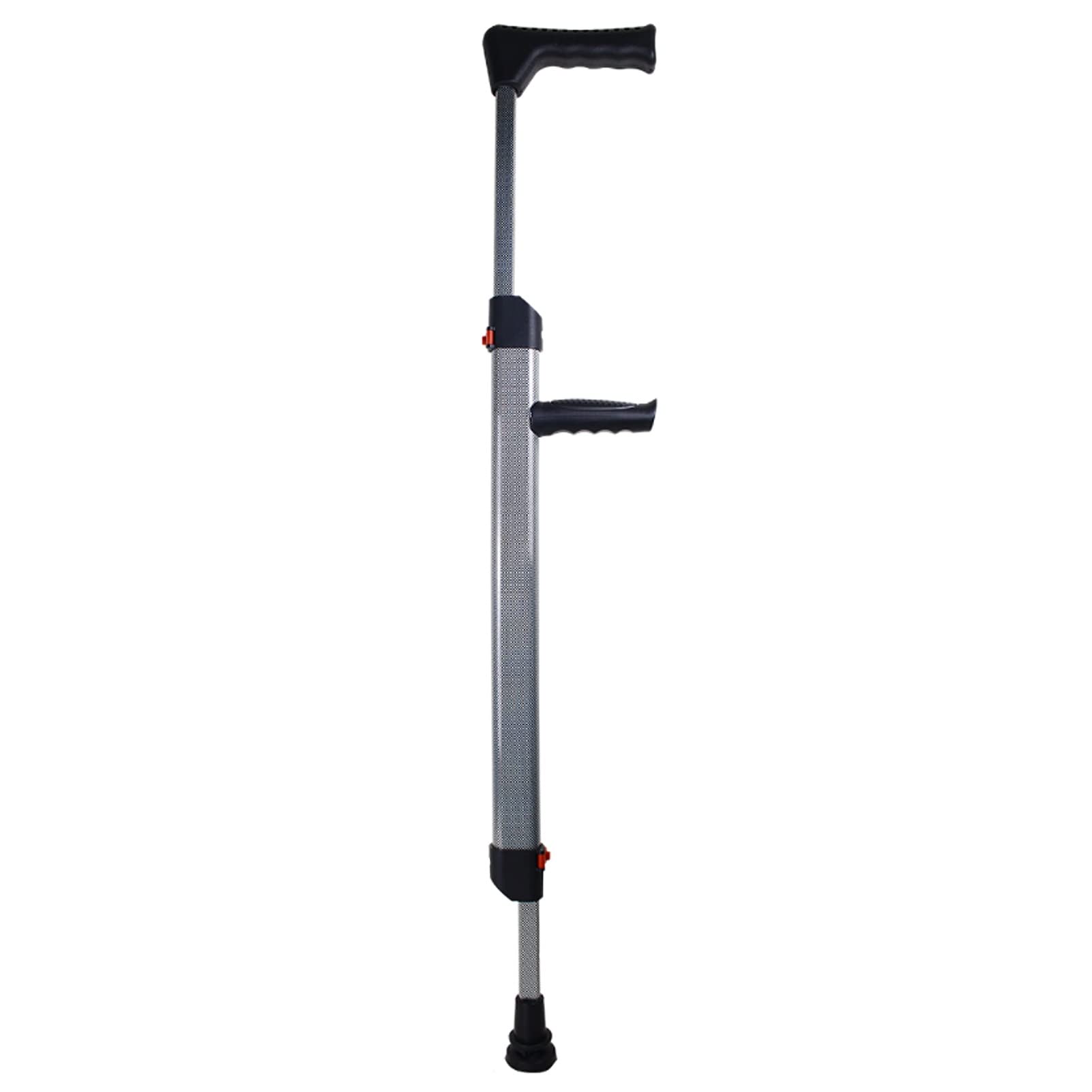 Ascellare regolabile con cuscinetti per stampella, stampella per assorbimento degli urti per disabili, camminata leggera in alluminio (dimensioni : Single)