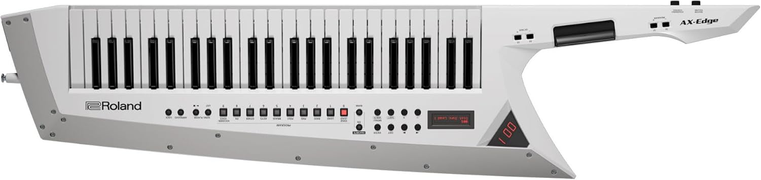 Roland AX-Edge 49-Key Keytar, With Velocity And Channel After Touch, White AX-EDGE-W
