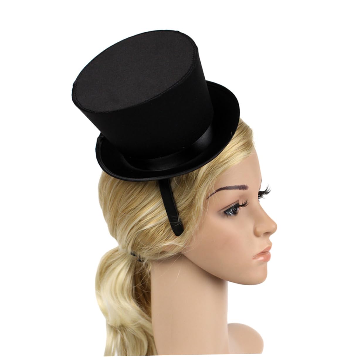 VICASKY Lustiger 3st Kleiner Hut Top-hat-kostüm Mini-glitzer-zylinder-stirnband Kleines Zylinder-stirnband Party Hat Banketthüte Black