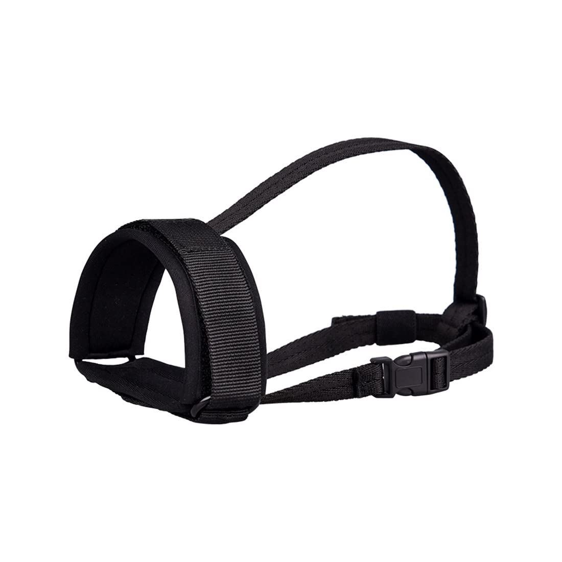 Bozal de Nylon para perros pequeños y medianos Previene Mordidas Ladridos y Que Mastiquen Bozal Lazo Ajustable Color negro S