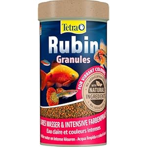 Tetra Rubin Granules – Fischfutter in Granulatform mit natürlichen Farbverstärkern, unterstützt eine intensive Farbenpracht der Fische, 250 ml Dose