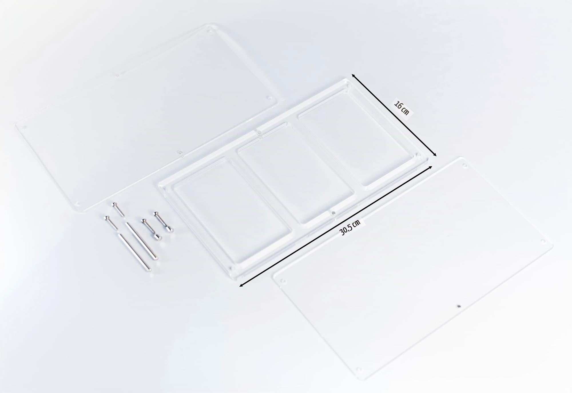 Cadre Acrylique pour 3 Cartes Gradeés – Support Transparent pour Slabs PSA, CGC – Protection UV 99 % – Présentoir Premium pour Cartes Collection | FANTASY CLUB