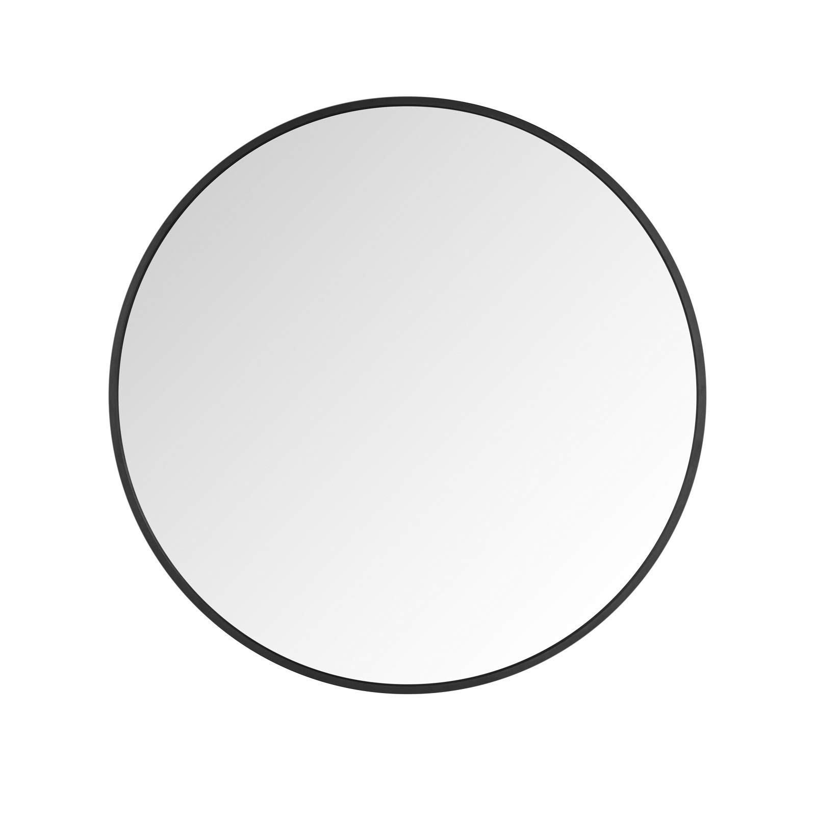 Villacola Round Wall Mirror Black, 36 Inch Circle Mirror Decorative Brushed Metal Frame Wall Mounted for Bathroom, Living Room, Bedroom, Entryway