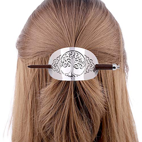 BLUEBUBBLE Vintage Hair Stick Metal Barrette Hair Clip Sticks for Long Hair Stick Slide Hollow Out Pattern Hair Pin