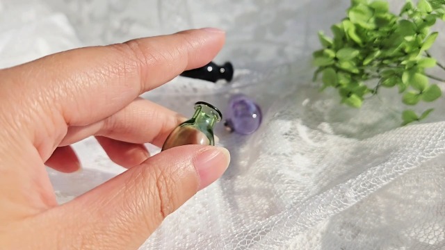 Mini jarrón de vidrio para imán de nevera 2 unidades miniatura 7