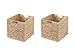 2er-Set Kallax Expedit Regal Korb / 34 x 32 x 32 cm / Aus Wasserhyazinthe Natur / Faltkorb Flechtkorb Regalbox Storage Box Aufbewahrungskorb Schrankkorb klappbar faltbar und sehr stabil Sparpreis