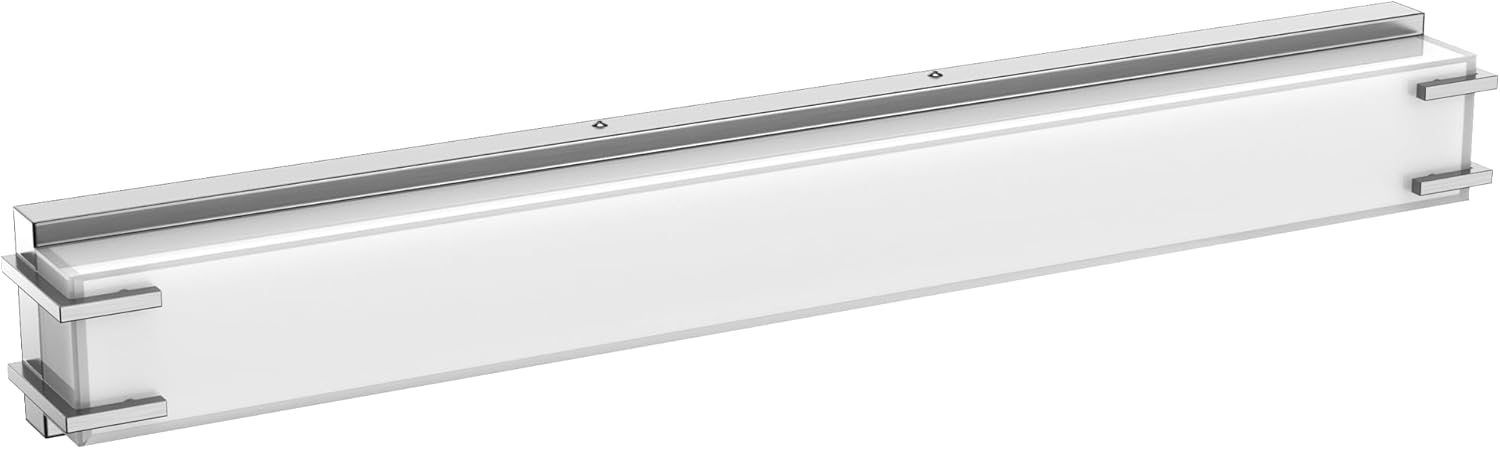 Bathroom Light Fixture Over Mirror 32" Vanity Light with Milky White Lampshade 4000K Daylight Brushed Nickel Bath Bar (Brushed Nickel)