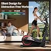 CURSOR FITNESS Elliptical Machine, Elliptical Exercise Machine for Home with Hyper-Quiet Magnetic Driving System, Elliptical Trainer with 15.5IN Stride & LCD Monitor, 100% Levels Resistance
