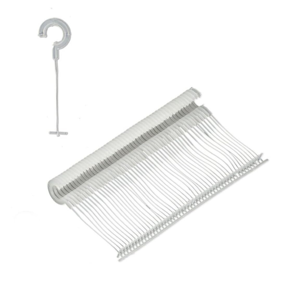 500 Ring Hooks Staples (35 mm) - for Standard Labelling Gun I Tag Pins Made of Transparent Plastic for Hanging and Labelling Caps, Socks and Other Small Parts