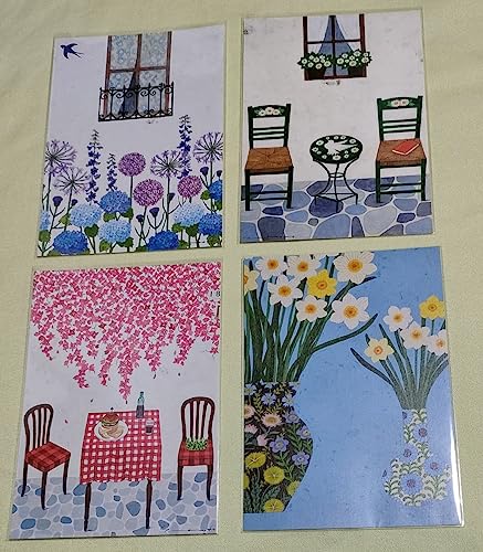 Amazon | マツモトヨーコ ポストカード 絵葉書 4枚（B）水仙 | ポスト