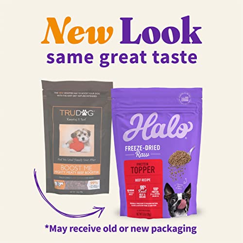 Halo Freeze Dried Uncooked Topper, Beef Protein Recipe, Freeze Dried Uncooked, Actual Meat Topper, All Life Phases, 3.5-OZ Bag Halo Freeze Dried Uncooked Topper, Beef Protein Recipe, Freeze Dried Uncooked, Actual Meat Topper, All Life Phases, 3.5-OZ Bag