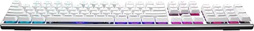 Miniatura 2 de Cooler Master SK653 Teclado inalámbrico Bluetooth para juegos de perfil bajo, mecánico completo platablanco, interruptores azules clic, RGB