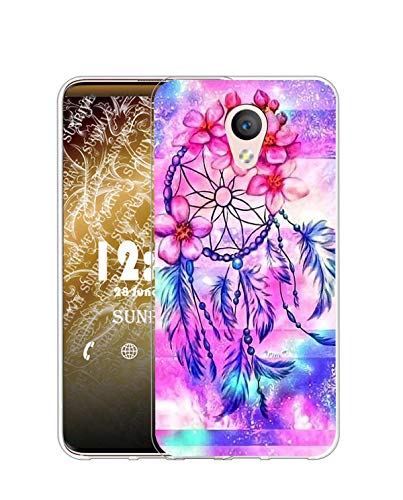 Sunrive Funda Compatible con Meizu M6s, Silicona Slim Fit Gel Transparente Carcasa Case Bumper de Impactos y Anti-Arañazos Espalda Cover(Q Atrapasueños)