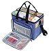 Teamoy Knitting Bag, Yarn Tote Organizer with Inner Divider (Sewn to Bottom) for Crochet Hooks, Knitting Needles(up to 14”), Project and Supplies, High Capacity, Easy to Carry-No Accessories Included