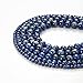 100Pcs Natural Stone Beads 8mm Lapis Lazuli Round Gemstone Loose Beads with Elastic Bracelet String for Bracelets Necklace Jewelry Making