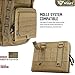 WYNEX Tactical Folding Admin Pouch, Molle Tool Bag of Laser-Cut Design, Utility Organizer EDC Medical Bag Modular Pouches Tactical Attachment Waist Pouch Include U.S Patch Khaki