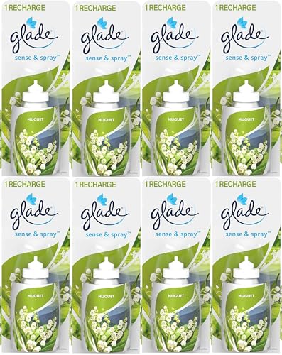 8 x Glade Sense and Spray Refill 18ml - Muguet (Lily of the Valley)