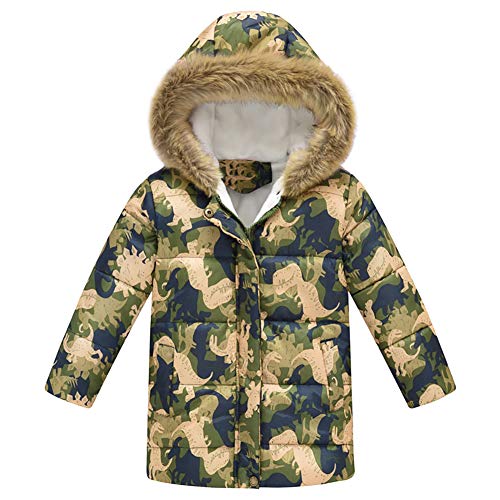 AWIBMK Toddler Boys Down Jacket Winter Jacket Hooded Thickened Warm Snowsuit Coat Parka Outerwear colour 18 3-4 Years