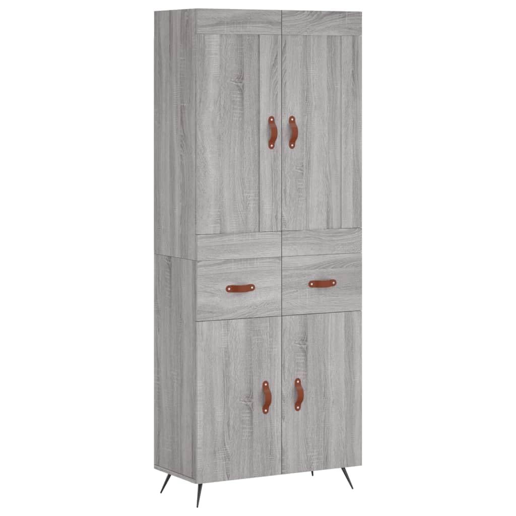 Tabla elevadora Sonoma gris 69,5 x 34 x 180 cm, material de madera con patas de metal y parte superior de aparador, diseño moderno y durabilidad para salón, cocina, pasillo