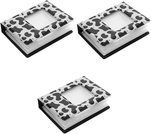 Ciieeo Álbum de fotos de 3 piezas, álbum de postales, álbumes familiares, libro de fotos pequeño, carpeta hueca para tarjetas fotográficas, álbum de