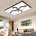 Produktbild COOSNUG Rhombus LED Deckenleuchte 72W Dimmbar Schwarz Modern Deckenlampe Schlafzimmer Küche Flur Wohnzimmer Dachlampe 3000-6500K