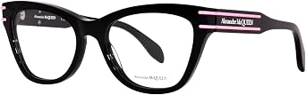 Alexander McQueen AM0401O 003 Eyeglasses Womens Black/Pink Full Rim 53mm