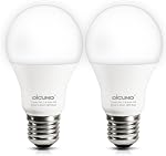 DiCUNO Dusk à Dawn LED Ampoules d'éclairage d'extérieur, Ampoule de capteur automatique marche/arrêt, 9W (60W Équivalent), 5000K Blanc clair, 800lm, A19 E26 Base LED pour porte d'entrée, porche, garage, cour, paquet de 2