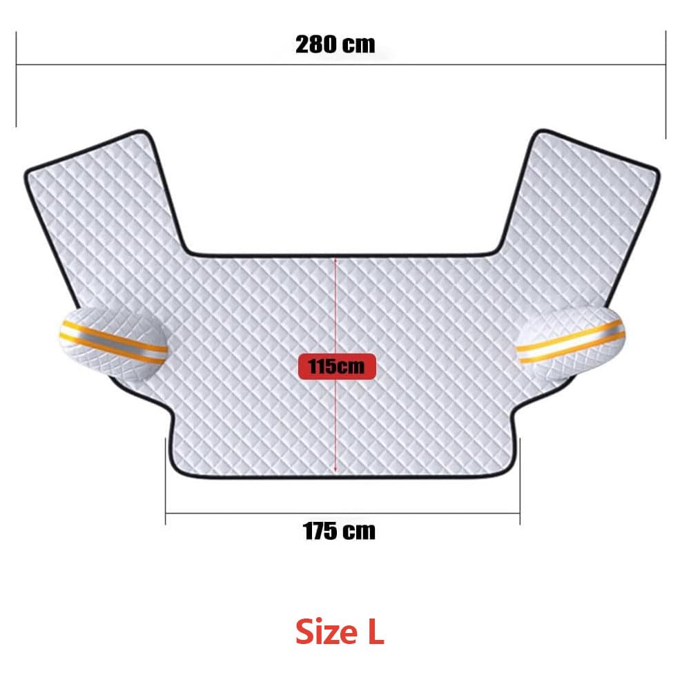 Couverture Pare-Brise Voiture pour Opel Combo/Commodore C/Corsa/Crossland X/Frontera, Protege Avant Pare Brise Hiver Magnétique Repliable Anti-Neige Givre Accessoires,L