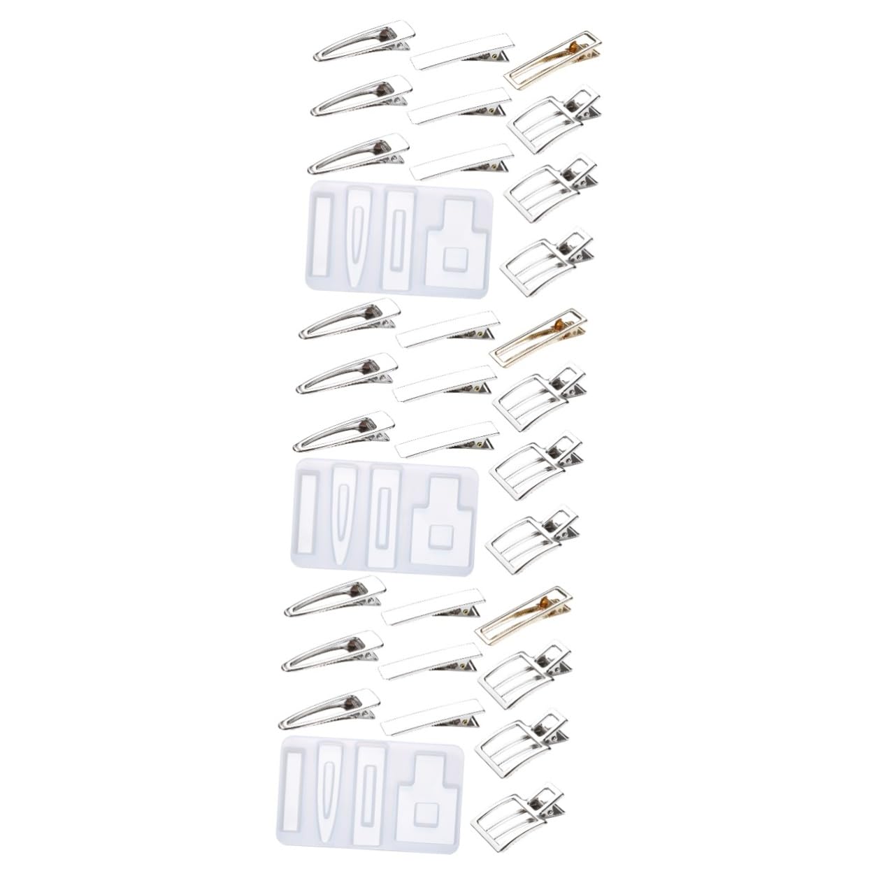 STOBOK 3sets Stampo Per Fermagli Per Silicone Di Stampo Per Creazioni Fatte Mano Mold Per Epoxy e Fai Da Te Per Accessori Per Regali Creativi e Hobby Di Artigianato