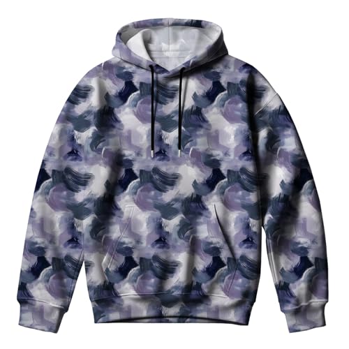 Men's Camo Hoodies Fashion Fall Camouflage Sweatshirts Long Sleeve Outdoor Pullover Hoodie with Kangaroo Pocket3