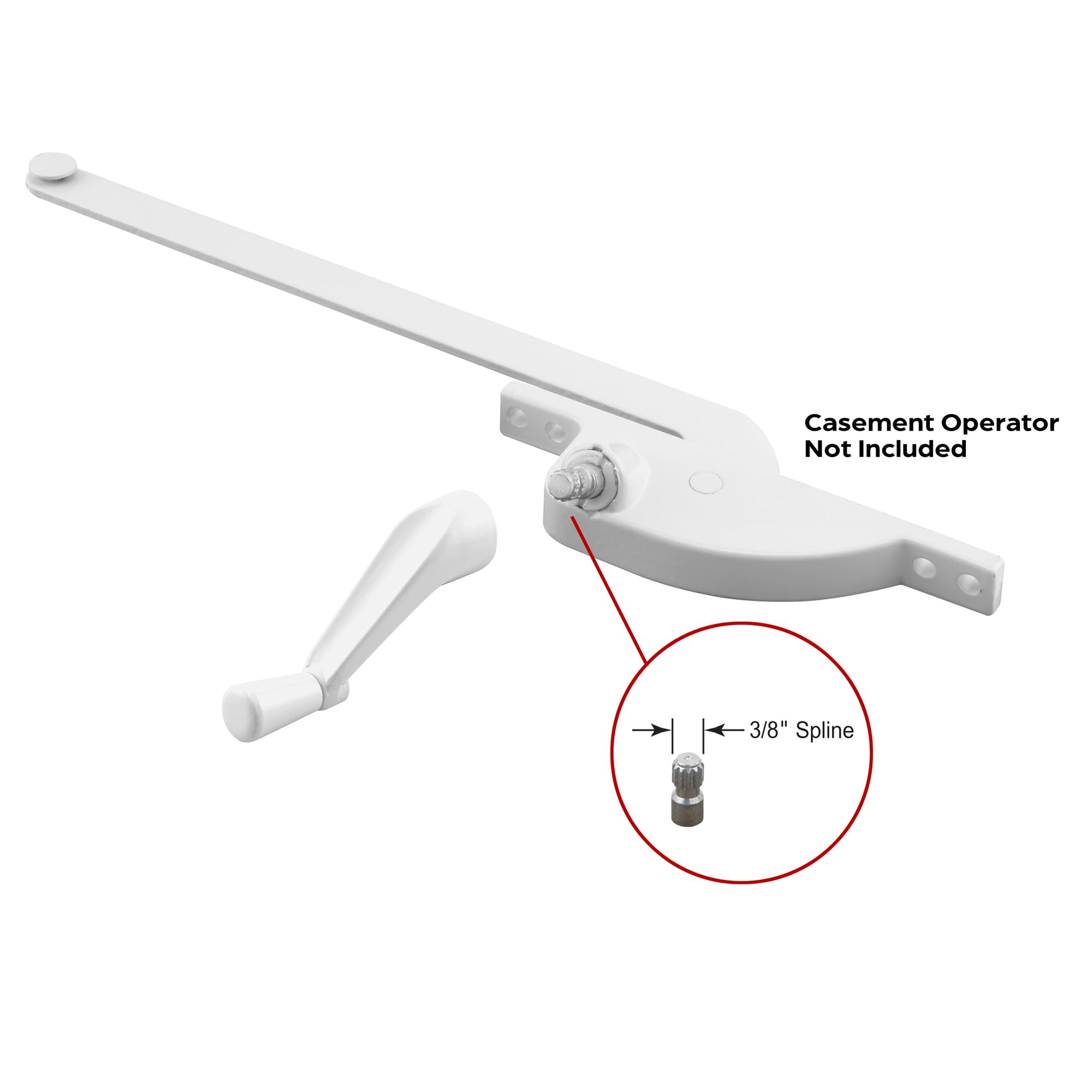 Amazon.com: Prime-Line H 4106 Spline Socket Crank Handle, White