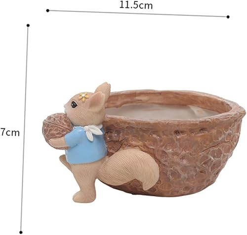 Vista 5 de Maceta de plantas de animales, decoración de cerámica, suculenta creativa, escritorio, mini maceta, decoración de escritorio, mini flor de animal