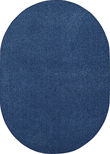 Ambiant Pet Friendly Solid Color Area Rugs Royal Blue - 5' x 7' Oval, Indoor, Stain Resistant, Perfect for Living Room, Bedroom, Entryway, Doorway, Pet & Kids Friendly Rug, Wedding, Made in USA